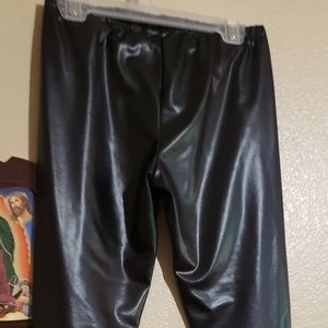 Girl's faux leather jeans size 10/12